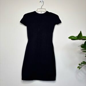 Alexander Wang T Black Bodycon Mini Dress Cotton XS Contemporary Designer BNCM2